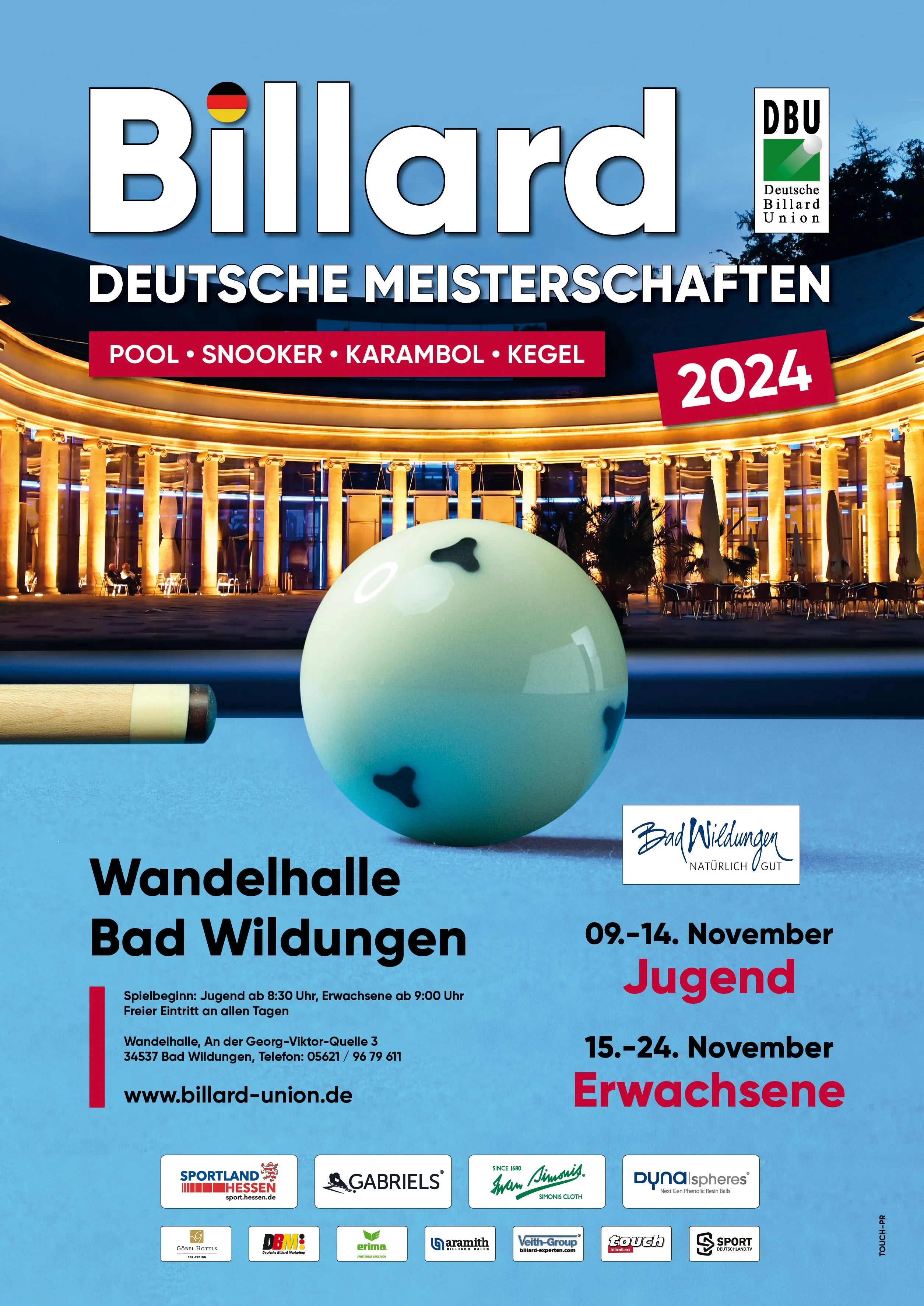 Deutsche Billard-Meisterschaften 2024 in Bad Wildungen