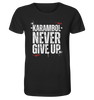 Karambol 'Never Give Up' T-Shirt – Motivation und Style für Billardspieler